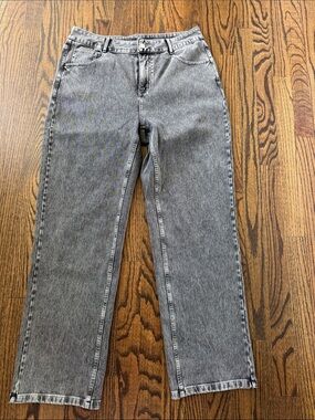 HALARA Flex High Waisted Zipper Pocket Black Straight Leg Jeans size L